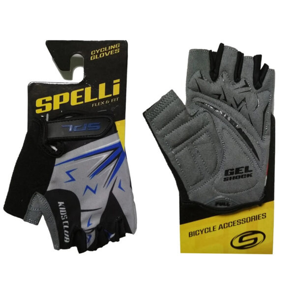 Велорукавиці дитячі Spelli SBG-1553 Blue "4" 7-8 років. (SBG-1553-blue-4)
