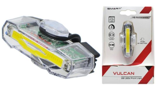 Фара передня Smart Vulcan Cob Led USB, прозора (a-O-b-p-0237)