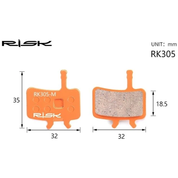 Колодки тормозные полуметалл disc RISK RK305-S AVID BB7，Juicy3/5/7