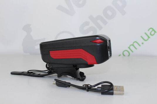 Свiтло перед. BC-FL1552 350лм живлення Li-on 2000mAh з ел дзвінком 120дБ USB Pl