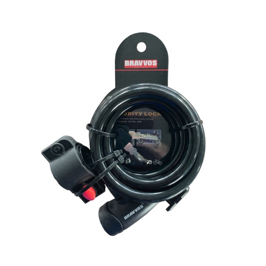 Замок трос BRAVVOS LOC-065-110 на ключе 12mmX1500mm черный