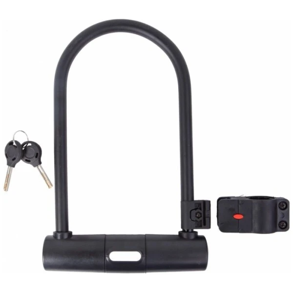 Замок U-Lock PY 6168 на ключі 127мм*229мм чорний з жовтим