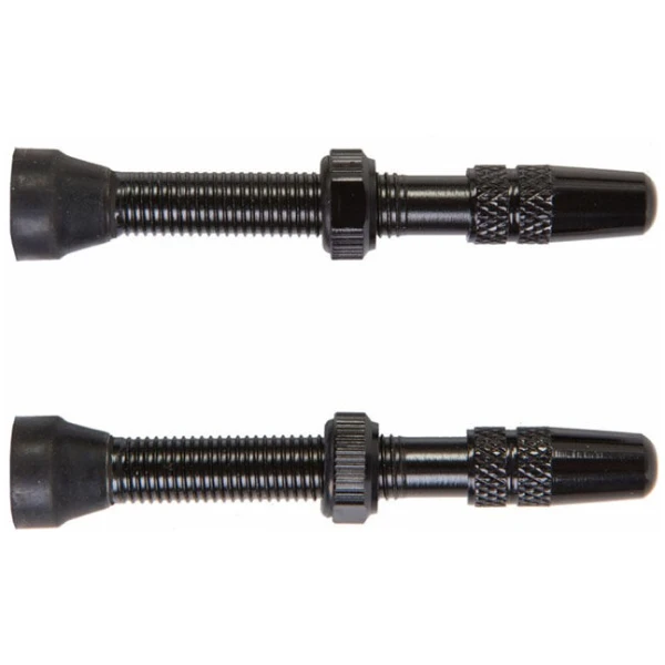 Ниппель 40mm алюм. Deemount для бескамерного колеса FV (Presta) 2шт (черный)