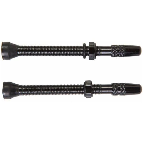 Ниппель 60 mm алюм. Deemount для бескамерного колеса FV (Presta) 2шт (черный)