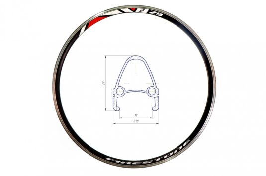 Обод 24" AL 36H 14G двуст. с проточкой RACE HLQC-04 под Vbr черн.