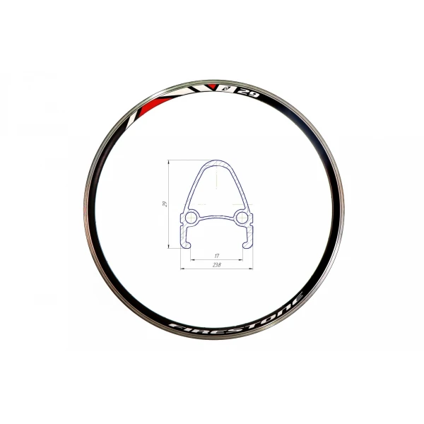 Обод 28" Al 36H 14G двуст. СNC ED HLQC-04 под V-br