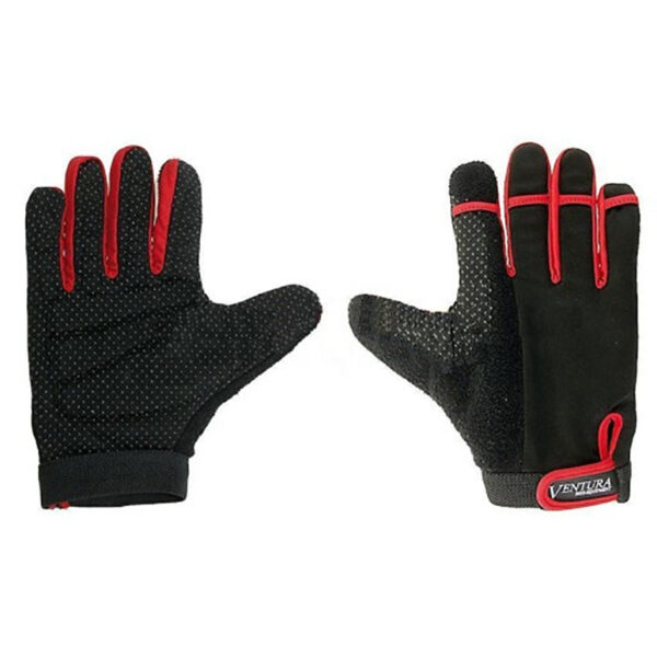 Велоперчатки Ventura Lycra Gel чорний/червоний (A-PZ-0160-red) - M