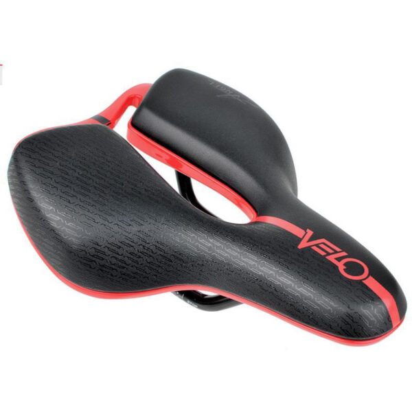 Сідло Velo Angel VL-5119 Junior Atoms, чорний / червоний (C-SI-0233)