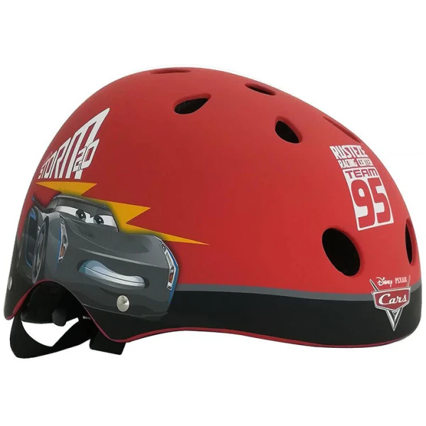 Шлем велосипедный Dysney Pixar Cars красный (KAS908) - S 51-55см