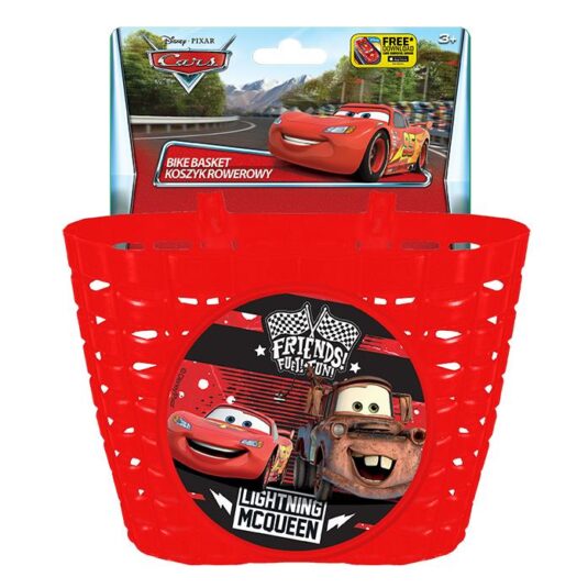 Кошик передній Mendelli 12" Cars пластик, червоний (KOS049)
