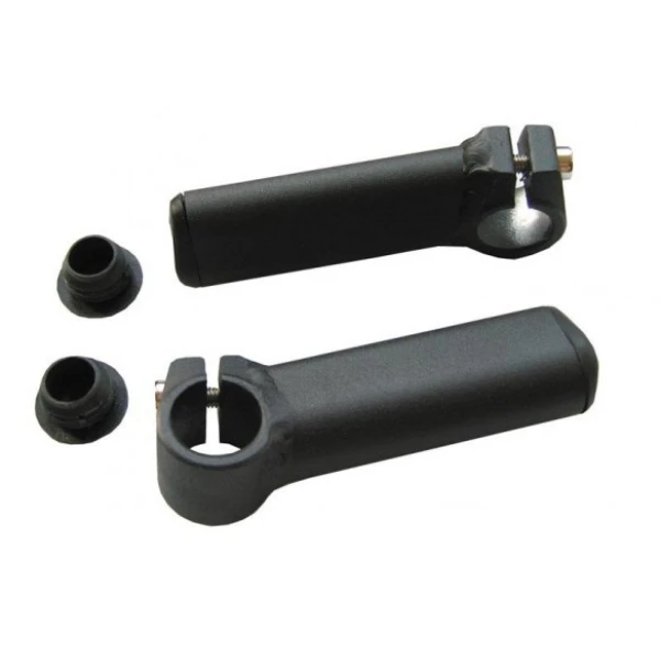 Рожки алюминиевые короткие, черный (KIE048)