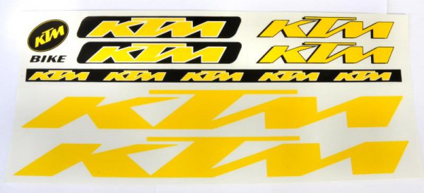 Наклейка KTM на раму велосипеда,
