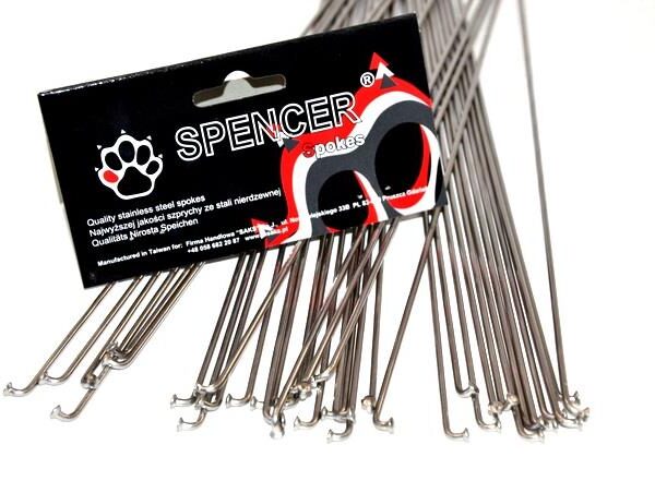 Спицы Spencer 36шт, нержавеющие, 248мм, без ниппеля, серебристый (SZN248)
