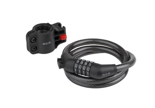 Замок тросиковый кодовый KLS Encode черный 12x1000 мм