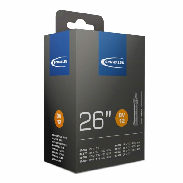 Камера Schwalbe SV12A 26x1.10-1.50 (25/40-559) ниппель FV 40мм
