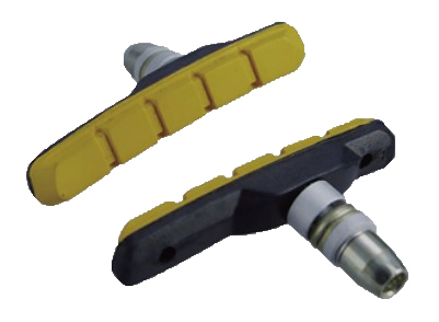 Колодки гальмівні Alligator VB-610 72 мм для V-Brake чорно-жовті