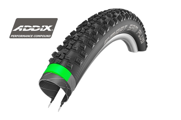 Покрышка Schwalbe Smart Sam Plus 26x2.10(54-559) Addix Performance. GreenGuard SnakeSkin B/B-SK