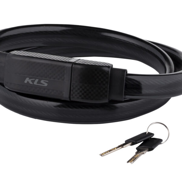 Замок тросиковий KLS Loop чорний 2x4.8x24х900 мм