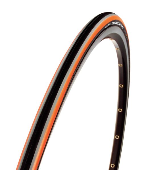 Покрышка Maxxis Courchevel. 700x23c. складная 3С черно-серо-оранжевая