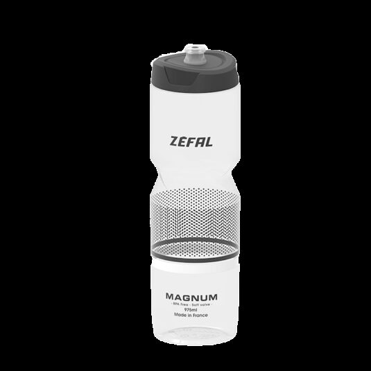 Фляга Zefal Magnum (1642) 975мл пласт. різьб. кришка Pro-Cap System. прозоро-чорна