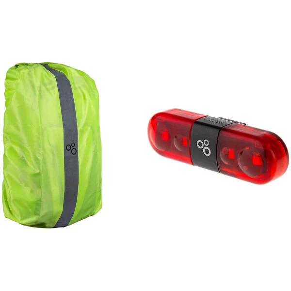 Комплект ONRIDE чехол на рюкзак Coat 10 + мигалка Row