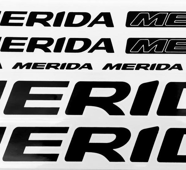 Наклейка Merida на раму велосипеда, червона (NAK053)