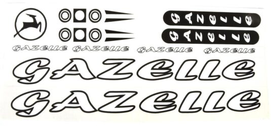 Наклейка Gazelle на велосипеді.