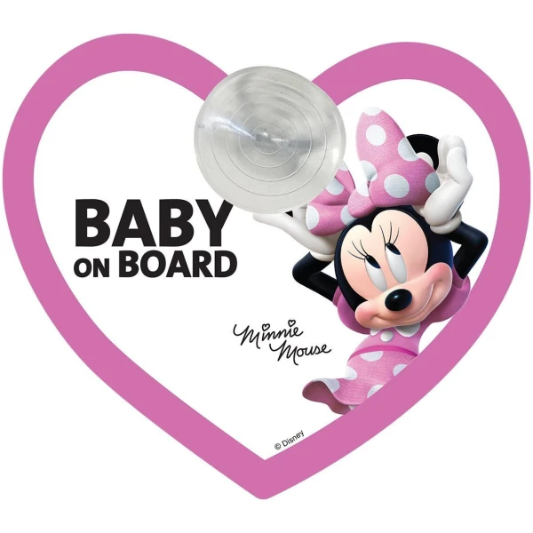 Наклейка на вікно авто Baby on board, Minnie (ACS201)