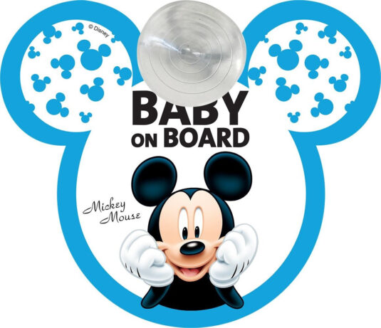 Наклейка на окно авто Baby on board, Mikey (ACS200)