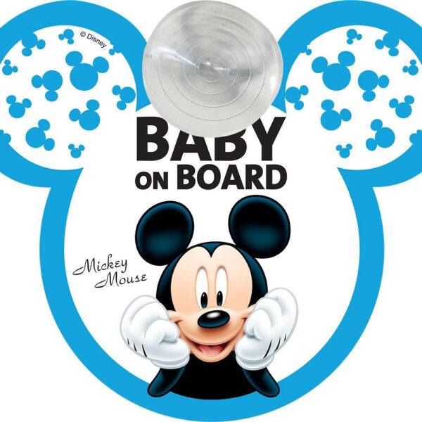 Наклейка на окно авто Baby on board, Mikey (ACS200)
