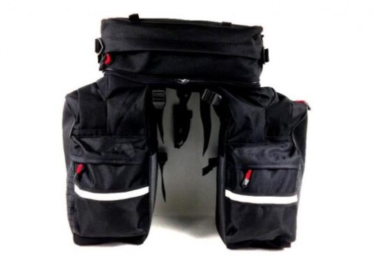 Велосумка на багажник Spencer Triple Bag 3-х секційна 42л, чорний (SAKB10)