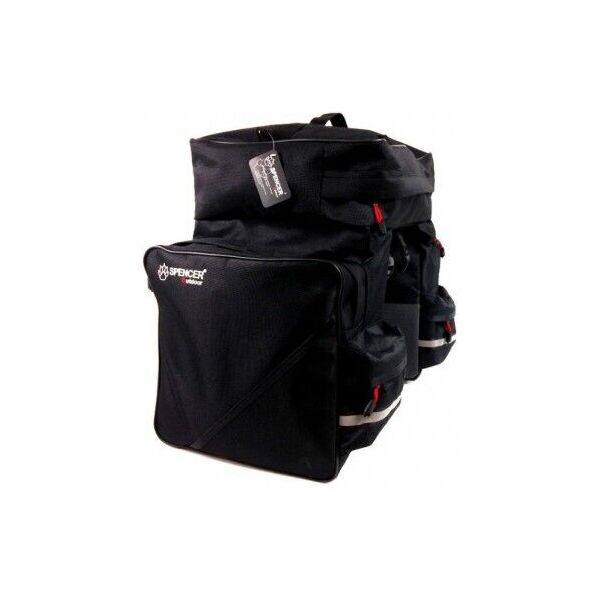 Велосумка на багажник Spencer Triple Bag 3-х секційна 42л, чорний (SAKB18)