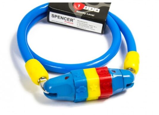 Замок Spencer ZS4622 детский, кодовый 8 х 550мм синий с желтым (ZS4622)
