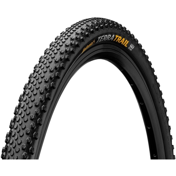 Покришка безкамерна Continental Terra Trail ShieldWall 28" | 700 x 35C | 28 x 1.35 чорна/кремова, складана, skin