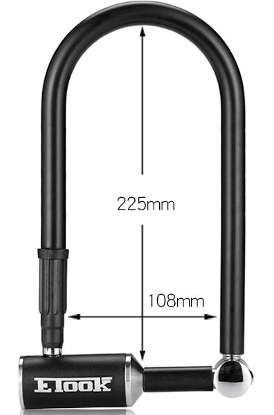 Замок скоба U-Lock ETOOK ET170L 13x108x225 мм