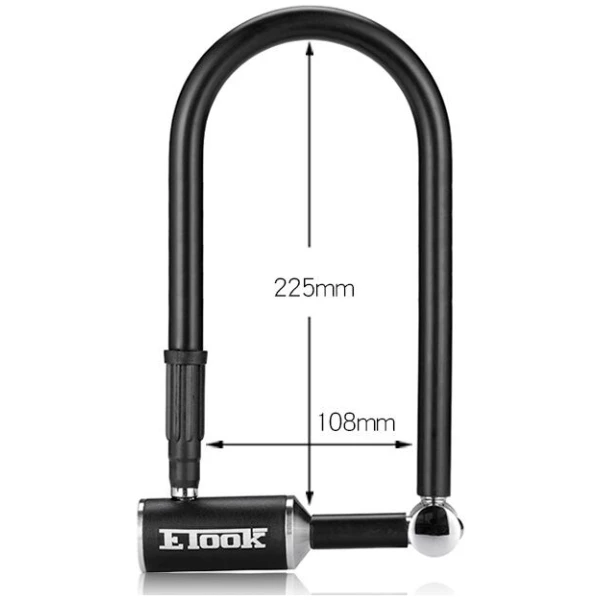 Замок скоба U-Lock ETOOK ET170L 13x108x225 мм