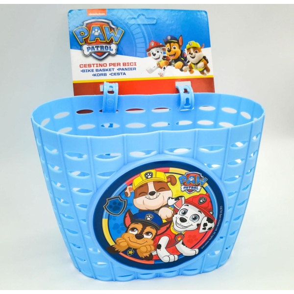 Корзина передняя Mendelli 12" Paw Patrol пластик, синий (KOS063)