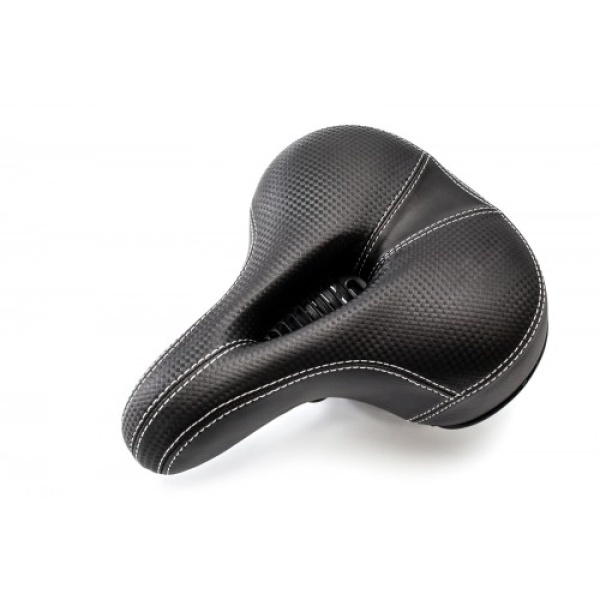 Седло комфортное с пружинами 210*200 YF-1039 с отверстием (черн.)