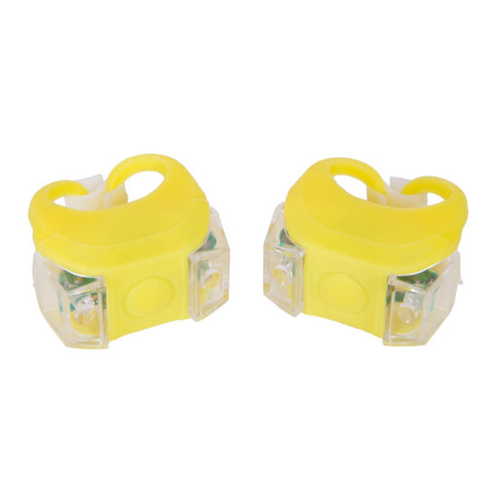 Мигалка 2шт BC-RL8002 белый+красный свет LED силиконовый (желтый корпус)