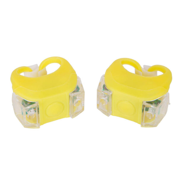 Мигалка 2шт BC-RL8002 белый+красный свет LED силиконовый (желтый корпус)