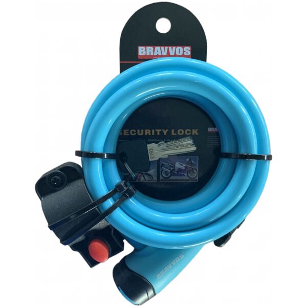 Замок BRAVVOS LOC-065-110 на ключі із сталевим тросом 12mmX1500mm