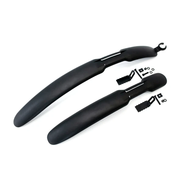 Крыло на велосипед 24-28" пластик. (крепл. на перемычку) BRAVVOS FL-640 быстросъемные (черн.)