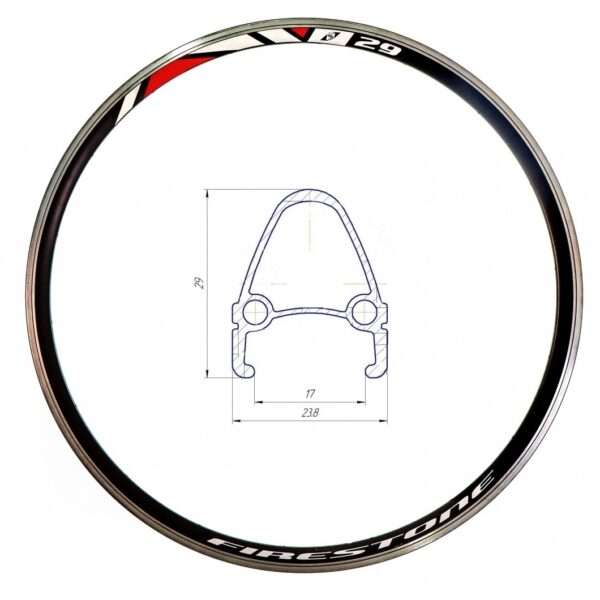 Обод 28" без CNC HLQC-04 36H 12G, черный с наклейкой