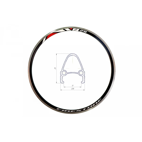 Обод 28" без CNC HLQC-04 36H 12G, черный с наклейкой