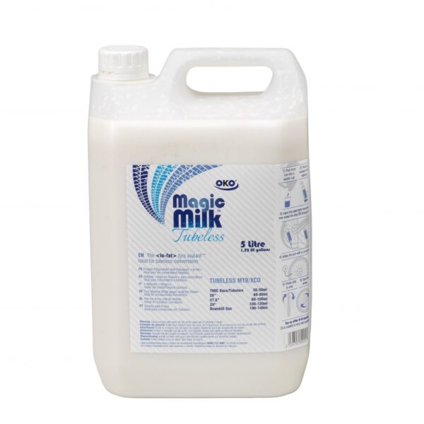 Герметик OKO Magik Milk Tubeless для безкамерних покришок 5L (шприц для заливки у комплекті)