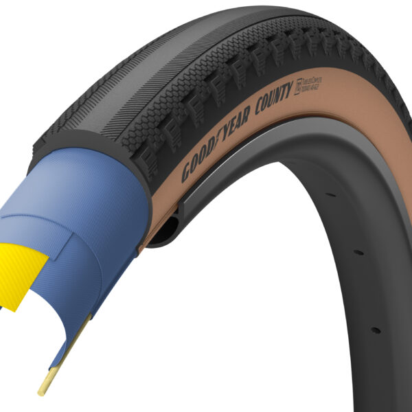 Покрышка 700x40 (40-622) GoodYear COUNTY tubeless complete, folding, black/tan, 120tpi