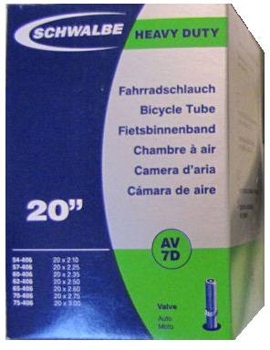 Камера 20 "(54 / 75x406) Schwalbe AV7D 40мм DOWNHILL EK