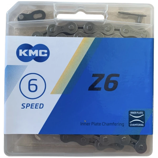 Ланцюг KMC Z6 1/2х3/32х114L, 6шв із замком, сіра (g0114)