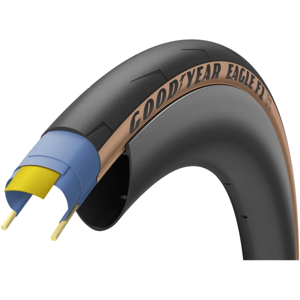 Покришка 700x30 (30-622) GoodYear EAGLE F1 Tubeless Complete, Blk/Tan