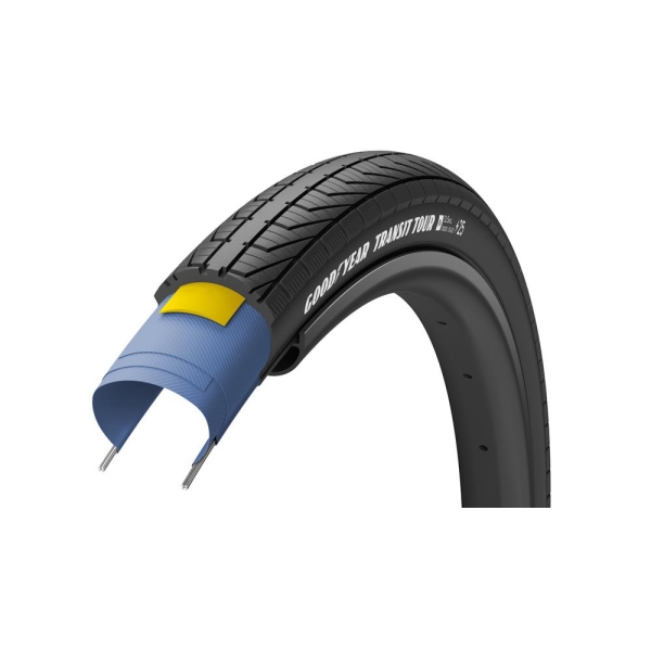 Покрышка 700x40 (40-622) GoodYear TRANSIT Tour, Black Reflect